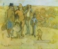 Famille de saltimbanques tude 1905 Cubists